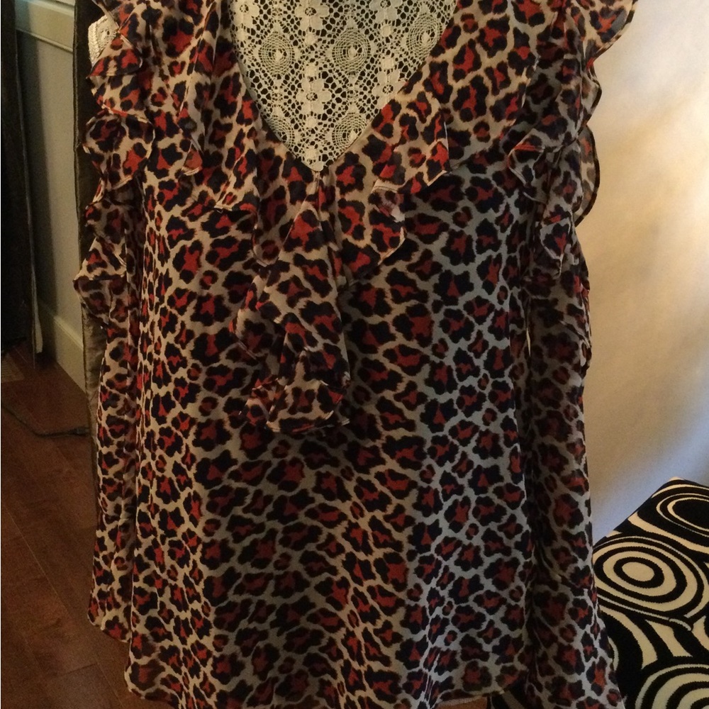 Diane Von Furstenberg Animal Print Blouse